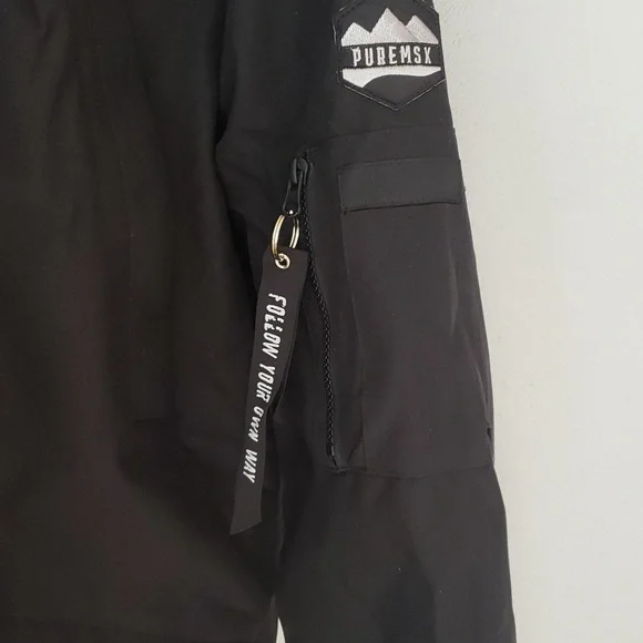 PUREMSX Men's Quilted Jacket Parka Insulated Fur Hooded Heavy Duty Overcoat Sz M - Picture 8 of 16